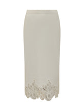 Fabiana Filippi Ivory Skirt with Lace Hem - Collezione Happy Birthday | Lidia Shopping
