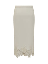 Fabiana Filippi Ivory Skirt with Lace Hem - Collezione Happy Birthday | Lidia Shopping