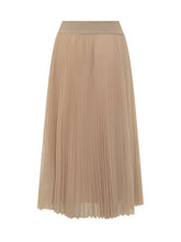 Fabiana Filippi Gonna Plissé in Tulle Beige - Abbigliamento Donna | Lidia Shopping
