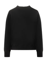 Fabiana Filippi Black Crewneck Sweater with Shiny Details - Collezione Happy Birthday | Lidia Shopping
