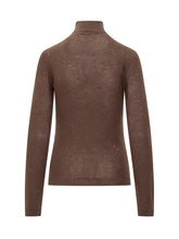 Fabiana Filippi Brown Turtleneck with Shiny Details - Collezione Happy Birthday | Lidia Shopping