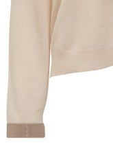 Fabiana Filippi Beige V-Neck Sweater - Collezione Happy Birthday | Lidia Shopping