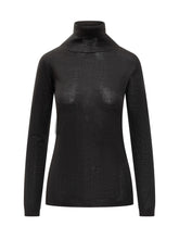Fabiana Filippi Black Sheer Lightweight Turtleneck - Collezione Happy Birthday | Lidia Shopping