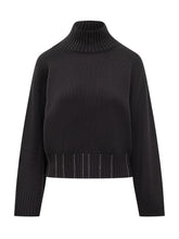 Fabiana Filippi Black Turtleneck Sweater - Collezione Happy Birthday | Lidia Shopping