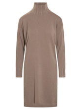 Taupe Knit Turtleneck Dress by Fabiana Filippi - Collezione Happy Birthday | Lidia Shopping