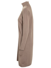 Taupe Knit Turtleneck Dress by Fabiana Filippi - Collezione Happy Birthday | Lidia Shopping