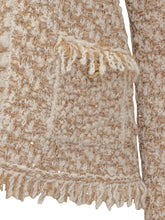 Beige Bouclé Jacket with Fringes by Fabiana Filippi - Collezione Happy Birthday | Lidia Shopping