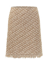 Minigonna in Bouclé Beige con Frange di Fabiana Filippi - Abbigliamento Donna | Lidia Shopping