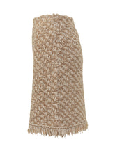 Minigonna in Bouclé Beige con Frange di Fabiana Filippi - Abbigliamento Donna | Lidia Shopping