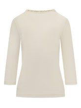 T-shirt Avorio con Ricamo di Fabiana Filippi - Abbigliamento Donna | Lidia Shopping