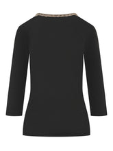 T-shirt Nera con Ricamo di Fabiana Filippi - Abbigliamento Donna | Lidia Shopping