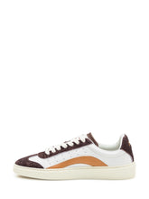 Dsquared2 1964 White and Brown Leather and Suede Sneakers - Collezione Happy Birthday | Lidia Shopping