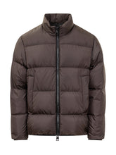 Moncler Piumino Marrone Trapuntato - Abbigliamento Uomo | Lidia Shopping