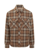 Overshirt Moncler in Lana a Quadri Marrone - Abbigliamento Uomo | Lidia Shopping