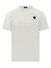 White Minimal Black Logo T-shirt Moncler - Collezione Happy Birthday | Lidia Shopping