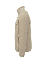 Cardigan Moncler con Zip in Pile Beige - Abbigliamento Uomo | Lidia Shopping