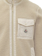 Cardigan Moncler con Zip in Pile Beige - Abbigliamento Uomo | Lidia Shopping