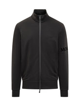 Moncler Felpa Nera con Zip e Logo - Abbigliamento Uomo | Lidia Shopping
