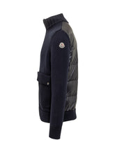 Moncler Blue Knit Cardigan with Zip and Pockets - Collezione Happy Birthday | Lidia Shopping