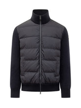 Cardigan Moncler Blu con Inserti Trapuntati - Abbigliamento Uomo | Lidia Shopping