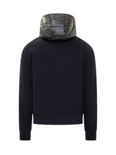 Moncler Cardigan Blu con Pannello Imbottito e Cappuccio - Abbigliamento Uomo | Lidia Shopping