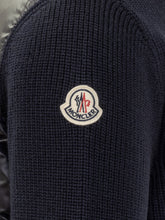 Moncler Cardigan Blu con Pannello Imbottito e Cappuccio - Abbigliamento Uomo | Lidia Shopping