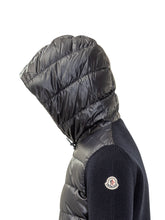 Moncler Cardigan Blu con Pannello Imbottito e Cappuccio - Abbigliamento Uomo | Lidia Shopping