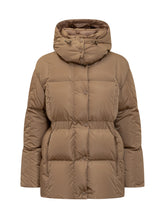 Moncler Piumino Marrone con Cappuccio - Abbigliamento Donna | Lidia Shopping