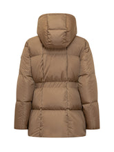 Moncler Piumino Marrone con Cappuccio - Abbigliamento Donna | Lidia Shopping