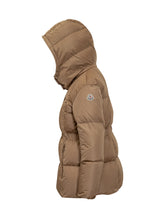 Moncler Piumino Marrone con Cappuccio - Abbigliamento Donna | Lidia Shopping