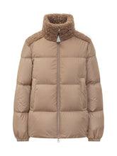 Moncler Esnaie Women s Beige Down Jacket with Shearling - Collezione Happy Birthday | Lidia Shopping