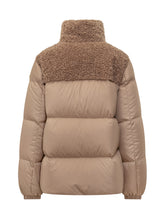 Moncler Esnaie Women s Beige Down Jacket with Shearling - Collezione Happy Birthday | Lidia Shopping