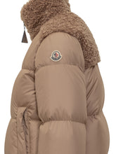 Moncler Esnaie Women s Beige Down Jacket with Shearling - Collezione Happy Birthday | Lidia Shopping