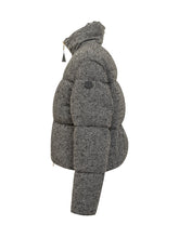 Moncler Brezesse Grey Tweed Down Jacket - Collezione Happy Birthday | Lidia Shopping