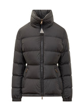 Moncler Piumino Nero Trapuntato a Collo Alto - Abbigliamento Donna | Lidia Shopping