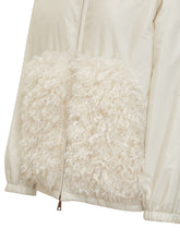Giacca Bianca Moncler con Inserti in Shearling - Abbigliamento Donna | Lidia Shopping