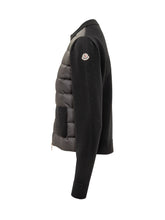 Moncler Cardigan Imbottito in Maglia e Nylon Nero - Abbigliamento Donna | Lidia Shopping