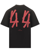 44 Label Group T-Shirt Nera Logo Rosso Uomo - 44 Label Group | Lidia Shopping