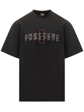 T-shirt nera oversize 44 Label Group con logo ricamato - 44 Label Group | Lidia Shopping