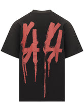 44 Label Group Men's Black T-Shirt with Red Logo - 44 Label Group | Lidia Shopping