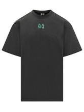 Black Oversized T-shirt 44 Label Group with Green Logo - 44 Label Group | Lidia Shopping