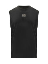 44 Label Group T-Shirt Senza Maniche Nera con Logo Ricamato - 44 Label Group | Lidia Shopping