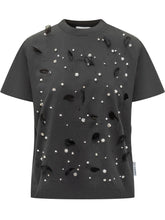 T-Shirt Des Phemmes con Strass, Perle e Piume - Abbigliamento Donna | Lidia Shopping
