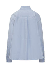 Camicia Des Phemmes Azzurra con Colletto Decorato da Cristalli - Abbigliamento Donna | Lidia Shopping