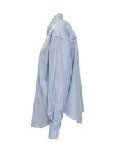 Camicia Des Phemmes Azzurra con Colletto Decorato da Cristalli - Abbigliamento Donna | Lidia Shopping