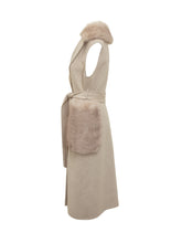 Bully Beige Wool Vest with Fur Inserts - Bully | Lidia Shopping