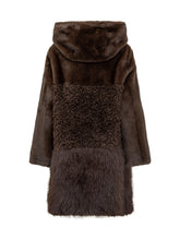 Bully Brown Fur Coat with Hood - Bully | Lidia Shopping