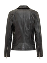 Giacca in Pelle Bully Nera Biker - Abbigliamento Donna | Lidia Shopping