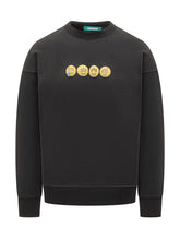 BARROW - Barrow Black Sweatshirt with Embroidered Emojis - Black - LIDIASHOPPING® - Official Website