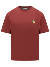 Barrow T-Shirt Rossa con Patch Smile - Abbigliamento Uomo | Lidia Shopping